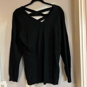 Love Ellie Sweater with Criss-Cross Back Size L